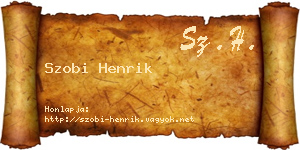Szobi Henrik névjegykártya