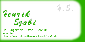 henrik szobi business card